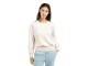 Yaya Sweatshirt met dubbele hals 990532 Ecru melage