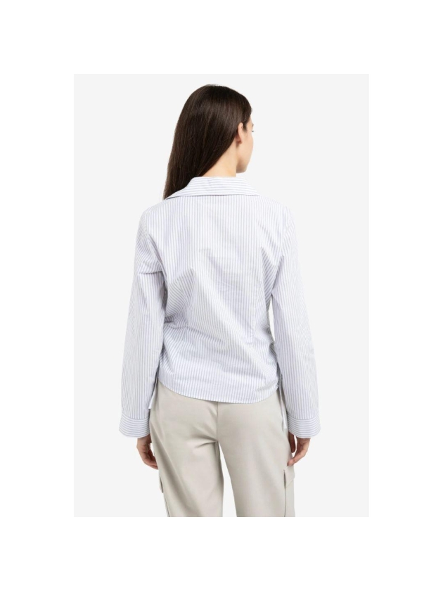 Yaya Blouse met koordjes 990471 Iron grey dessin