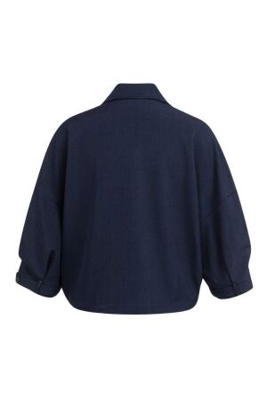 Yaya Blousejack met klepzakken 93923 Navy blazer blue