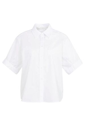 Yaya Blouse met omgeslagen mouwen 00000 Pure white