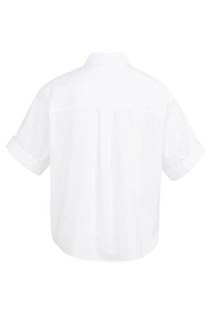 Yaya Blouse met omgeslagen mouwen 00000 Pure white