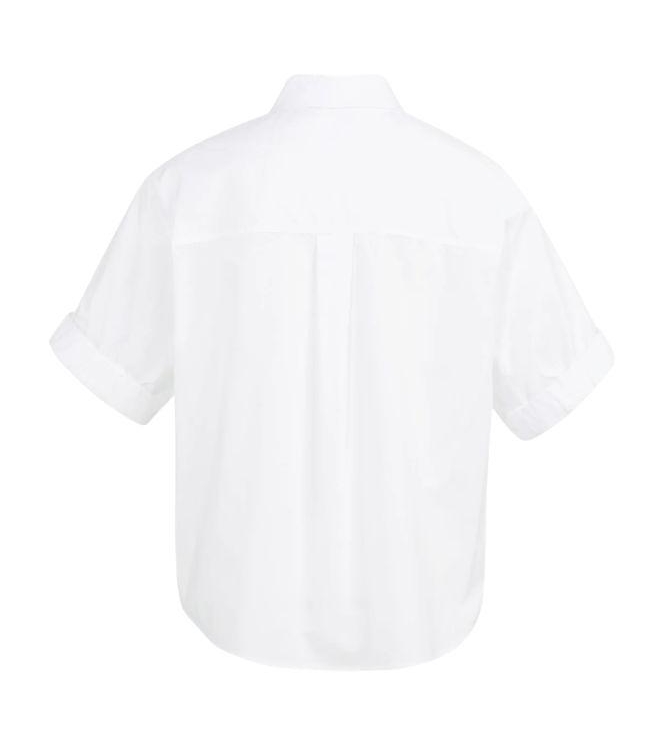 Yaya Blouse met omgeslagen mouwen 00000 Pure white