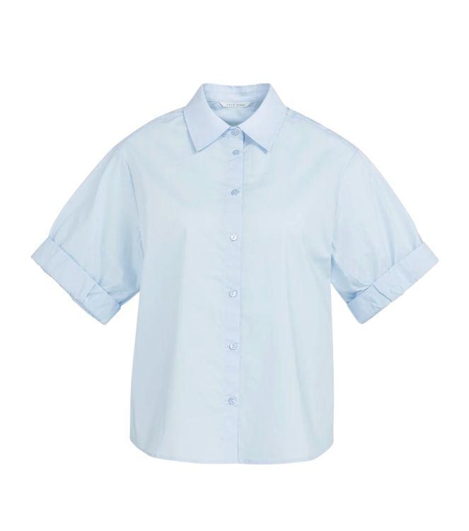 Yaya Blouse met omgeslagen mouwen 99048 Ice blue