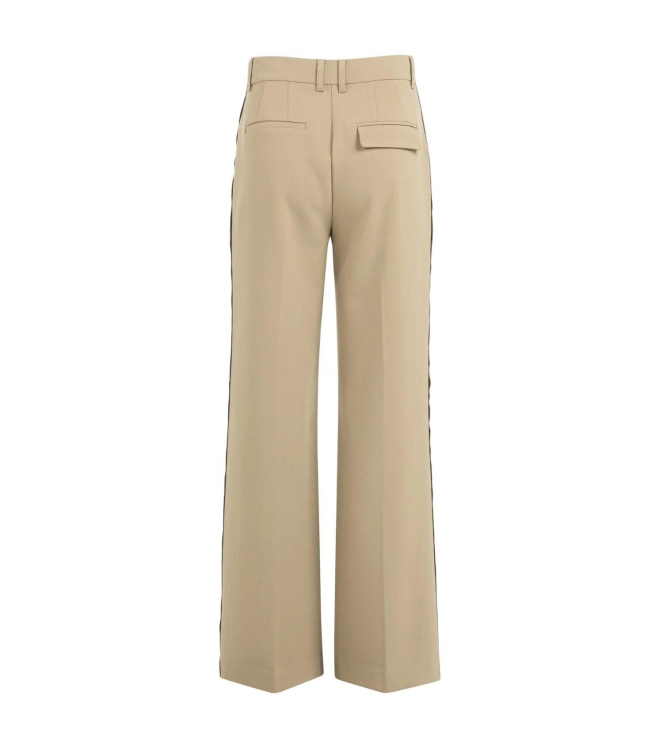 Yaya Geweven broek met stiksels 99045 Khaki green