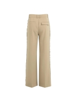 Yaya Geweven broek met stiksels 99045 Khaki green
