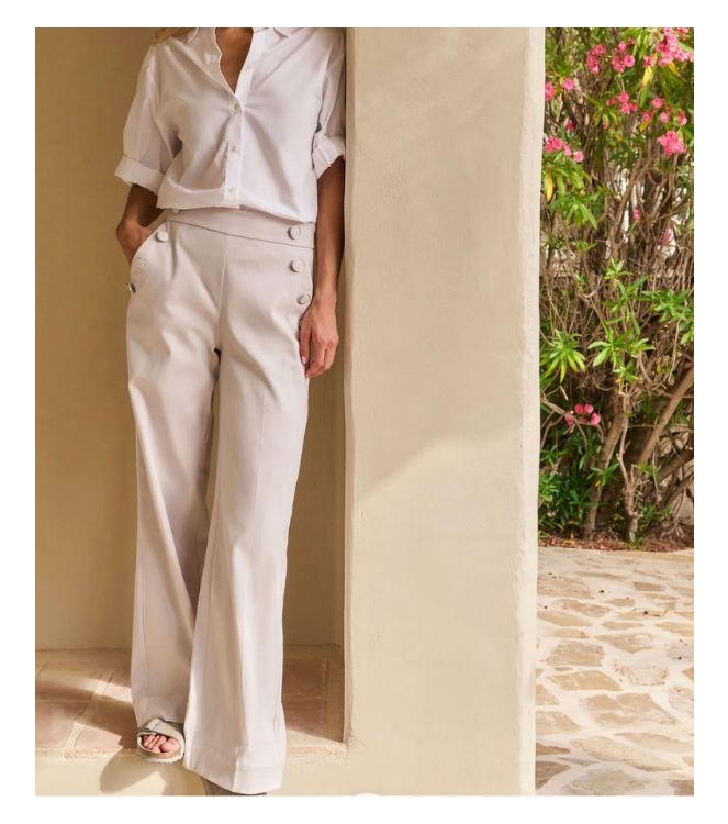 Yaya Broek met sierknopen 30005 Temple gray