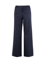 Yaya Geweven broek met strikkoord 93923 Navy blazer blue