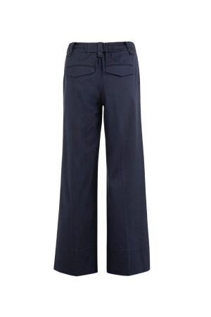Yaya Geweven broek met strikkoord 93923 Navy blazer blue