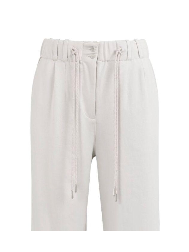 Yaya Jersey broek met strikkoord 30005 Temple gray