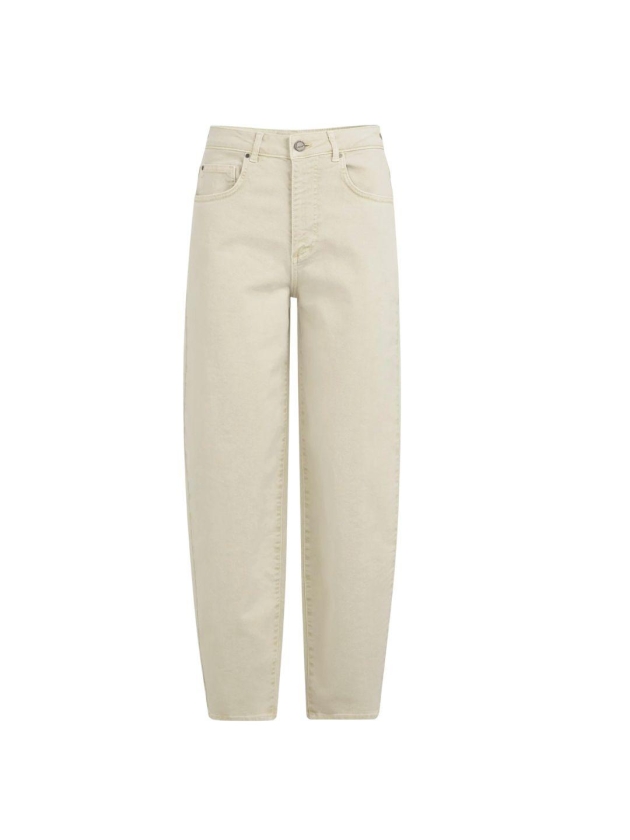 Yaya Barrel jeans met naaddetails 99046Sandstone beige
