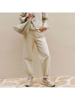 Yaya Barrel jeans met naaddetails 99046Sandstone beige