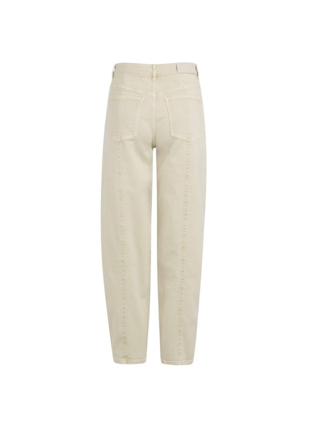 Yaya Barrel jeans met naaddetails 99046Sandstone beige
