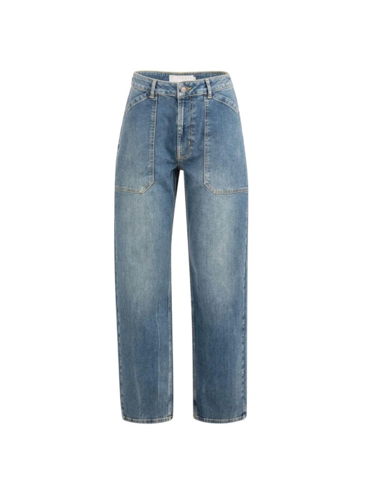 Yaya Cargobroek met laag kruis 01111 Blue denim