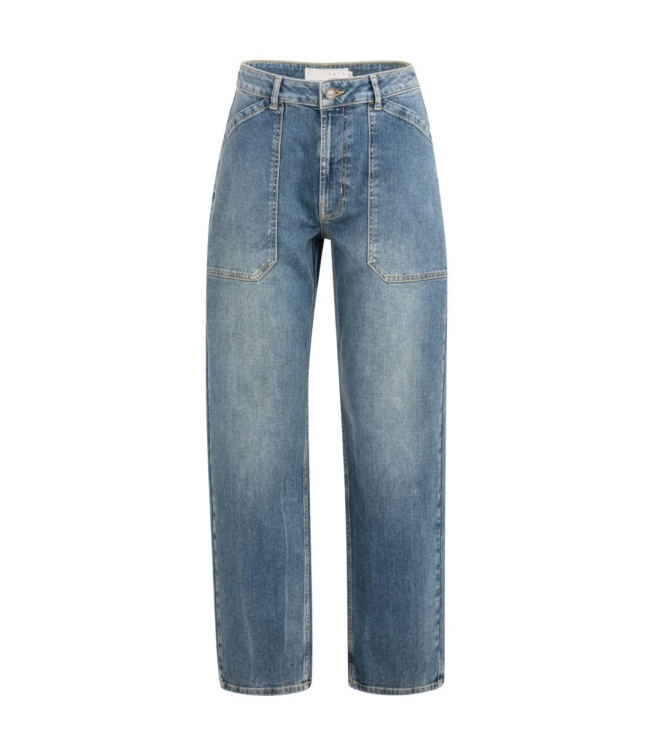 Yaya Cargobroek met laag kruis 01111 Blue denim