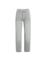 Yaya Cargobroek met laag kruis 99027 Mid grey denim