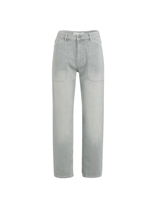 Yaya Cargobroek met laag kruis 99027 Mid grey denim