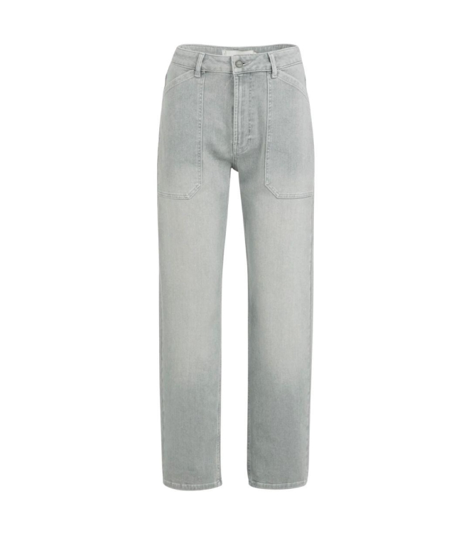 Yaya Cargobroek met laag kruis 99027 Mid grey denim