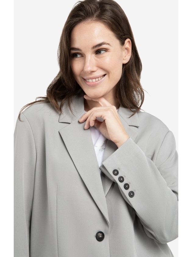 Yaya Oversized blazer met knopen 99047Iron grey