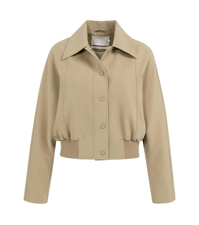 Yaya Kort jasje met ribboord 99045 Khaki green