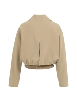 Yaya Kort jasje met ribboord 99045 Khaki green