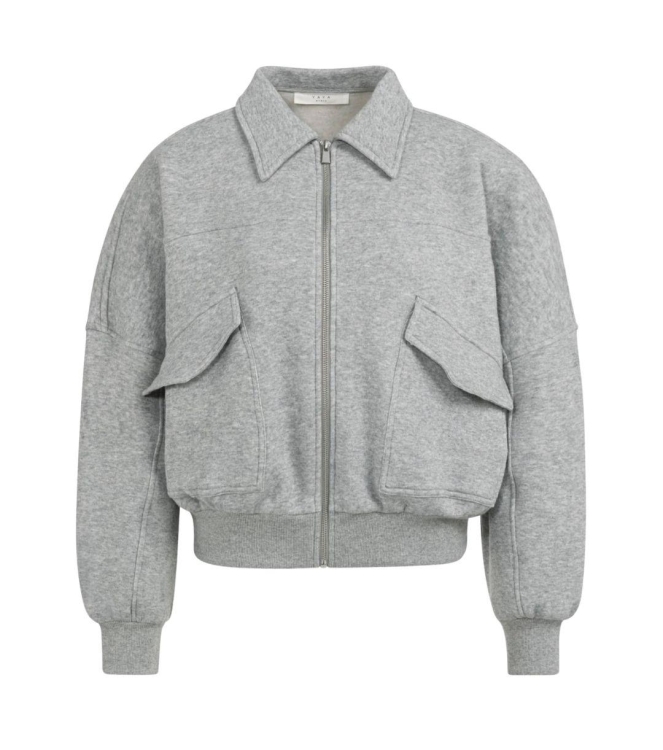 Yaya Sweatvest met zakken 990472 Iron grey mel