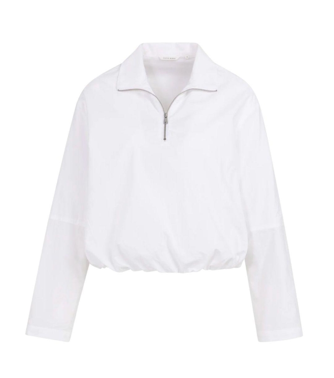 Yaya Ballon blouse met rits 00000 Pure white