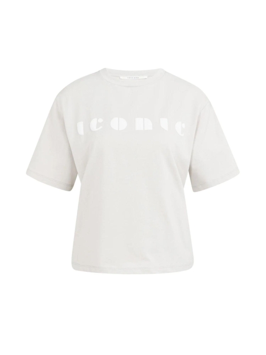 Yaya Boyfriend T-shirt met print 300051 Temple gray dessin