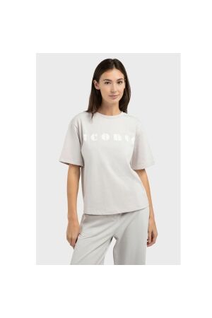 Yaya Boyfriend T-shirt met print 300051 Temple gray dessin