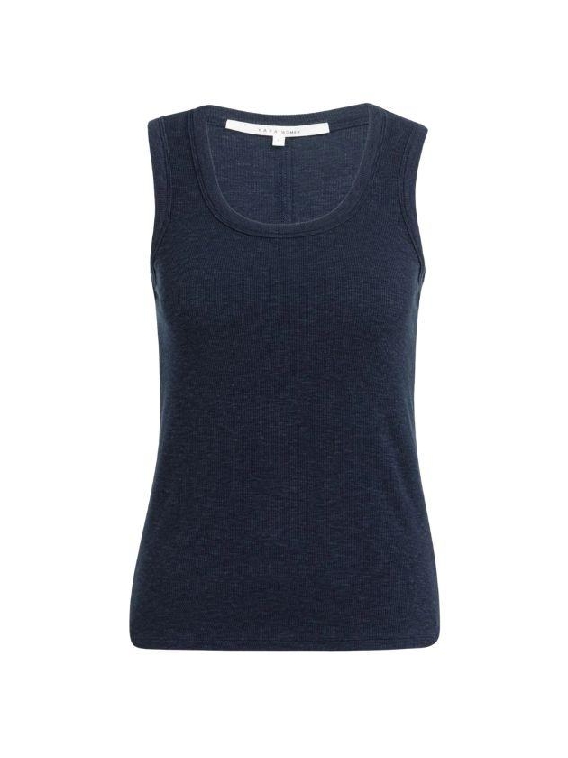 Yaya Geribd singlet met ronde hals 93923 Navy blazer blue