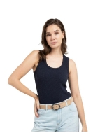 Yaya Geribd singlet met ronde hals 93923 Navy blazer blue