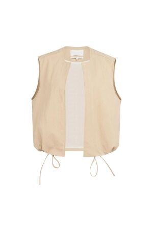 Yaya Mouwloos zomerjack 99052 Desert beige