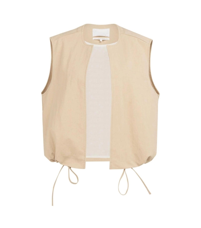 Yaya Mouwloos zomerjack 99052 Desert beige