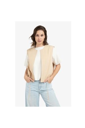 Yaya Mouwloos zomerjack 99052 Desert beige
