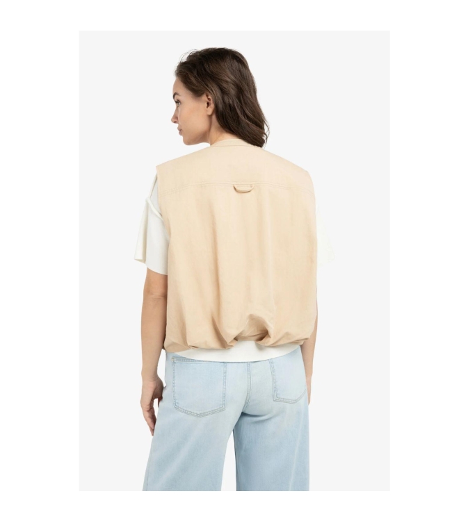 Yaya Mouwloos zomerjack 99052 Desert beige