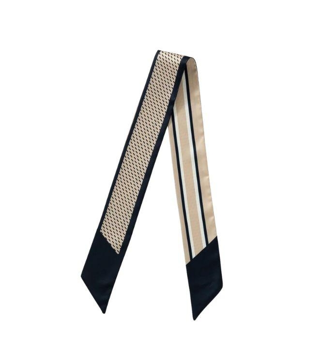 Yaya Smalle sjaal met print 939231 Navy blazer dessin