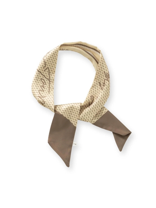 Yaya Smalle sjaal London Town 990511 Tan brown dessin