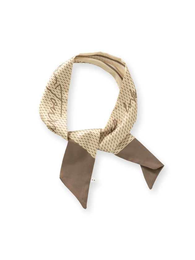 Yaya Smalle sjaal London Town 990511 Tan brown dessin