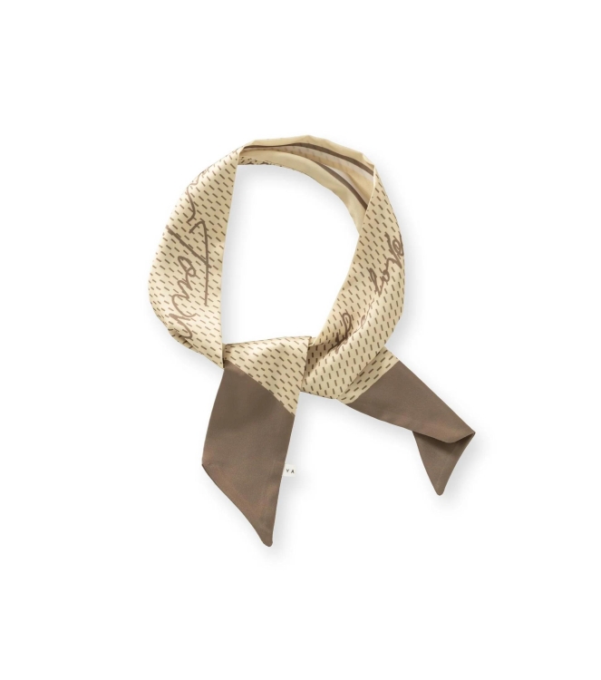 Yaya Smalle sjaal London Town 990511 Tan brown dessin