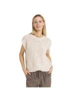 Yaya Textured sleeveless sweater 99067 Cloud creme white