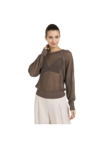 Yaya Mesh stitch raglan sweater 99070 Washed brown