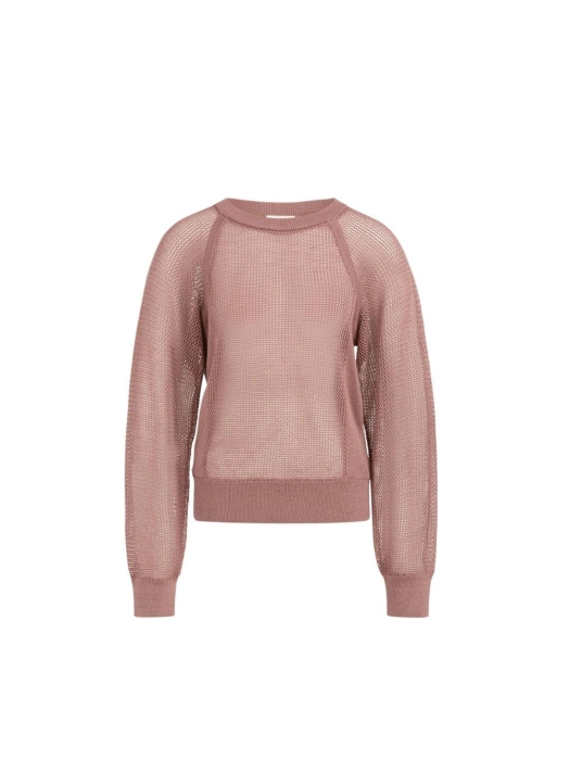 Yaya Mesh stitch raglan sweater 71516 Burlwood pink