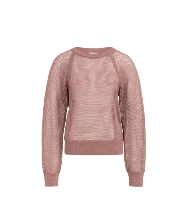 Yaya Mesh stitch raglan sweater 71516 Burlwood pink