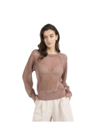 Yaya Mesh stitch raglan sweater 71516 Burlwood pink