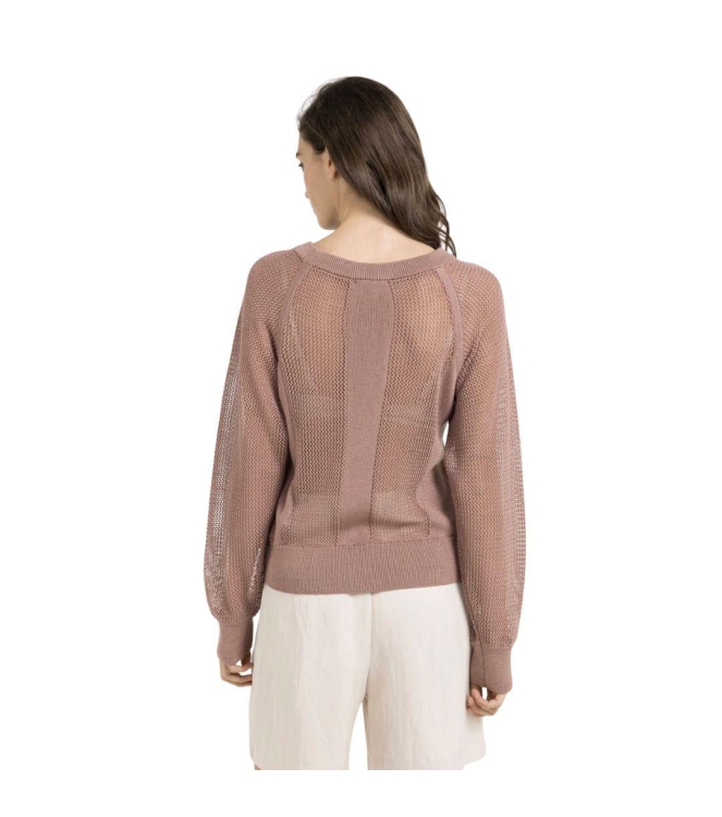 Yaya Mesh stitch raglan sweater 71516 Burlwood pink