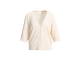 Yaya Batwing cardigan in textured k 990672 Cloud creme white mel