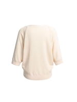 Yaya Batwing cardigan in textured k 990672 Cloud creme white mel