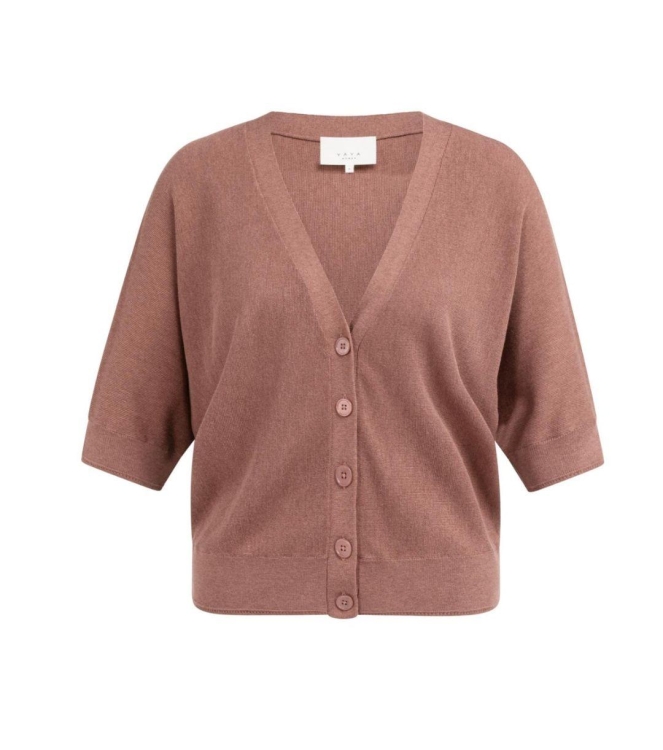 Yaya Batwing cardigan in textured k 715162 Burlwood pink melange