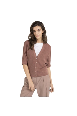 Yaya Batwing cardigan in textured k 715162 Burlwood pink melange