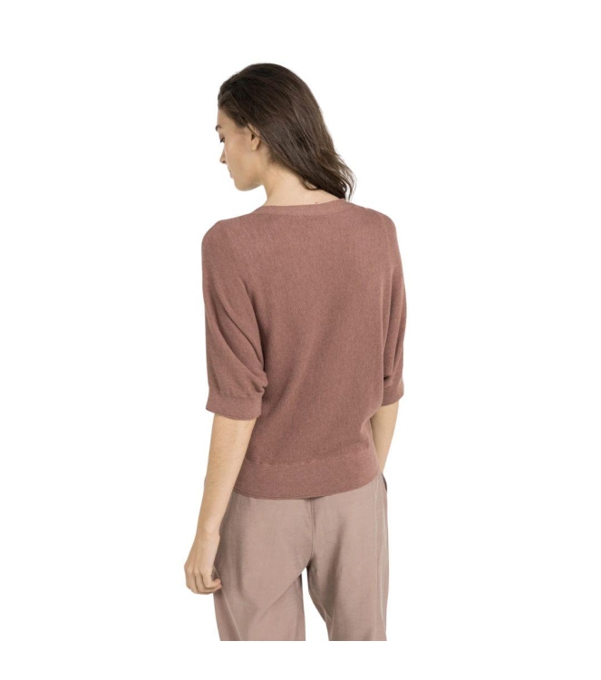 Yaya Batwing cardigan in textured k 715162 Burlwood pink melange