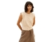 Yaya Shoulder detail cardigan with 99067 Cloud creme white